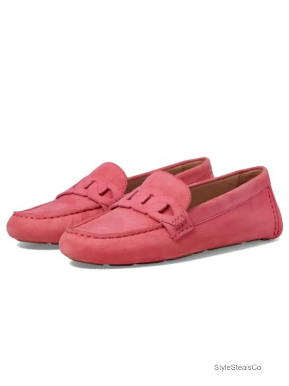 Women's Driver Loafers Leverback Laser Chain PU Sock Lining Casual Slip-On
